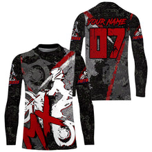 Load image into Gallery viewer, Red MX Jersey Custom UPF30+ Dirt Bike Shirt For Men Women Youth Long Sleeve Motocross Racing PDT464