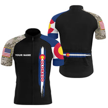Load image into Gallery viewer, Colorado cycling jersey mens UPF50+ camo bike shirt CO cycling tops Colorado MTB BMX shirt| SLC242