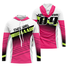 Load image into Gallery viewer, This Girl Brap custom motocross jersey for women girls pink dirt bike racing motorcycle biker NMS1007