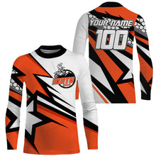 Load image into Gallery viewer, Custom orange motocross jersey UV protect kid&amp;adult dirt bike MX racing off-road motorcycle shirt| NMS884