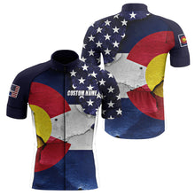 Load image into Gallery viewer, Colorado men/women cycling jersey with 3 pockets American bike shirt UPF50+ mountain bike BMX gear| SLC170