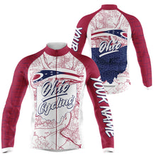 Load image into Gallery viewer, Men Women Ohio cycling jersey with 3 pockets UPF50+ Ohio bike shirt Full zip MTB BMX cycle gear| SLC176