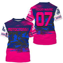 Load image into Gallery viewer, Custom motocross jersey camouflage kid men women UPF30+ MX racing dirt bike offroad motorcycle race NMS988