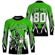 Load image into Gallery viewer, Green Motocross Off-Road Jersey UPF30+ Adult Youth Dirt Bike Shirt For Boys Racing Motorcycle  PDT455