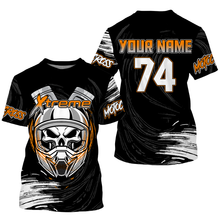 Load image into Gallery viewer, Xtreme MX custom racing jersey UV protective Motocross orange dirt bike skull motorcycle shirt PDT55