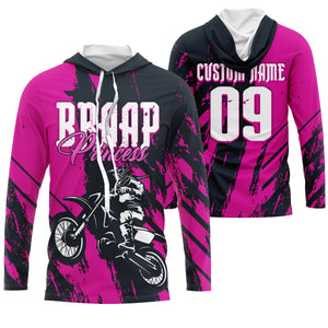 Braaap Princess custom motocross jersey UPF30+ girls women dirt bike Powersports long sleeves NMS1040