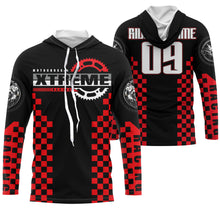 Load image into Gallery viewer, Red Motocross jersey custom kid men women UPF30+ dirt bike riding extreme MX shirt motorcycle PDT95