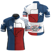 Load image into Gallery viewer, Texas flag Men&#39;s cycling jersey - Bike shirt with full zipper 3-rear pockets MTB BMX cycle gear| SLC141