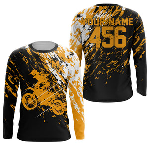 Personalized dirt bike jersey adult&kid UPF30+ Motocross MX racing off-road motorcycle - Orange| NMS908