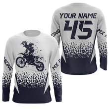 Load image into Gallery viewer, MX racing jersey personalized motocross UPF30+ adult&amp;kid navy dirt bike Riders off-road motorcycle| NMS874