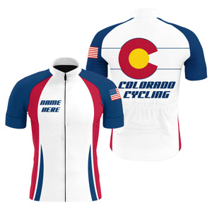 Colorado cycling jersey mens UPF50+ bike shirt CO cycling tops with pockets Colorado MTB BMX shirt| SLC241
