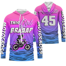 Load image into Gallery viewer, This Girl Brap custom motocross jersey for women girls UPF30+ pink dirt bike off-road motorcycle NMS965