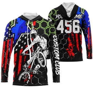 American Adult kid BMX jersey UPF30+ Custom riding jersey Team USA cycling gear Extreme bike shirts| SLC79