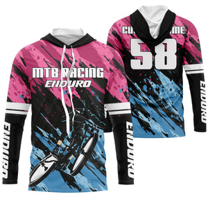 Pink MTB race jersey enduro racewear UPF30+ Youth Adult Mountain bike sun shirt Cycling gear| SLC113