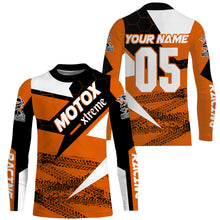 Load image into Gallery viewer, Xtreme orange MotoX custom kid&amp;adult jersey UPF30+ dirt bike off-road MX racing motorcycle shirt PDT48