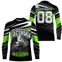 Load image into Gallery viewer, Personalized Dirt Bike Jersey UPF30+ Where The Road Ends The Fun Begins Motocross MX Racing NMS1155