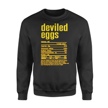 Load image into Gallery viewer, Deviled eggs nutritional facts happy thanksgiving funny shirts - Standard Crew Neck Sweatshirt