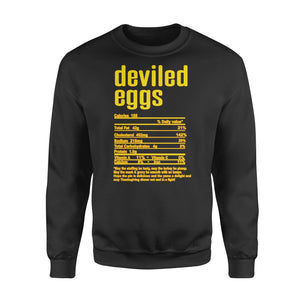 Deviled eggs nutritional facts happy thanksgiving funny shirts - Standard Crew Neck Sweatshirt