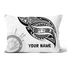 Load image into Gallery viewer, Custom Black White Archery Target Pillow, Archery Throw Pillows Gifts TDM0796