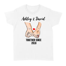 Load image into Gallery viewer, Personalized cute couple shirts, valentine shirts, gift for him, for her NQS1279- Standard Women&#39;s T-shirt