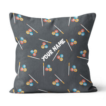 Load image into Gallery viewer, Personalized Billiard Pattern Full Printing Throw Pillow, Billiard Gifts TDM0808