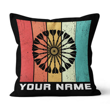 Load image into Gallery viewer, Multicolor Retro Darts Pillow Personalized Darts Gifts For Dart Player LDT1101