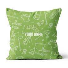 Load image into Gallery viewer, Green Golf Equipment Seamless Custom Name Pillow Personalized Golf Gifts LDT1097