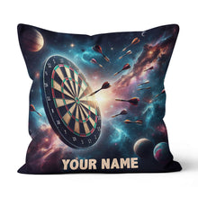 Load image into Gallery viewer, Dartboard In Galaxy Custom Darts Throw Pillow Personalized Dart Gifts LDT1150