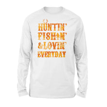 Load image into Gallery viewer, Hunting Fishing Loving Everyday Long sleeve Shirt Orange Camo - SPH95