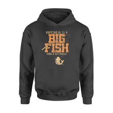 Load image into Gallery viewer, Happiness is A Big Fish And A Witness Hoodie, Fishing apparel for men, women - NQS1236