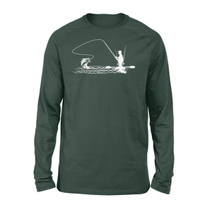 Kayak bass fishing shirt for men, women, Largemouth Bass fishing Long Sleeve - NQSD261