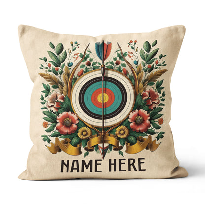 Customized Archery Target With Flowers Pillow Archery Pillows Decorative TDM0847