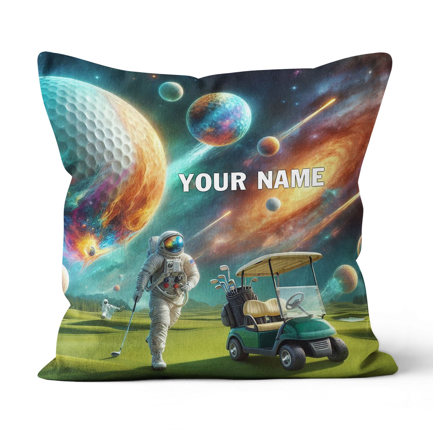 Golf Equipments In Space Custom Golf Pillow Personalized Golfing Gifts LDT1158