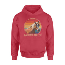 Load image into Gallery viewer, Custom photo best horse mom ever vintage personalized gift hoodie
