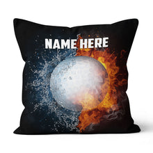 Load image into Gallery viewer, Fire And Water Golf Ball Custom Pillow Personalized Cool Golfer Gifts LDT1203