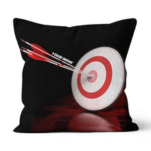 Load image into Gallery viewer, Custom Black Red Archery 3d Target Decorative Pillows, Archery Pillows TDM0798