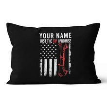 Load image into Gallery viewer, Personalized US Flag Just The Tip I Promise Archery Pillow Archery Gifts VHM0838