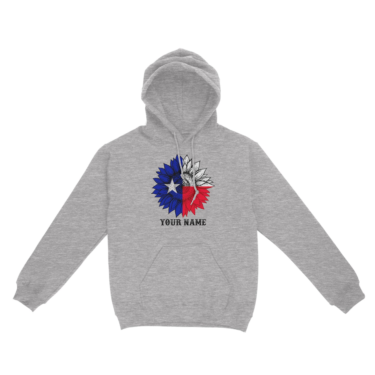 Texas flag sunflower customized name patriot Texas state flag Hoodie D03 NQS2495