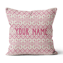 Load image into Gallery viewer, Geometric Pink Paisley Custom Throw Pillow Personalized Golfing Gifts LDT1130