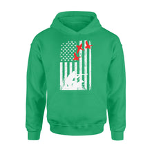 Load image into Gallery viewer, Duck hunting american flag, duck hunting dog NQSD39 - Standard Hoodie