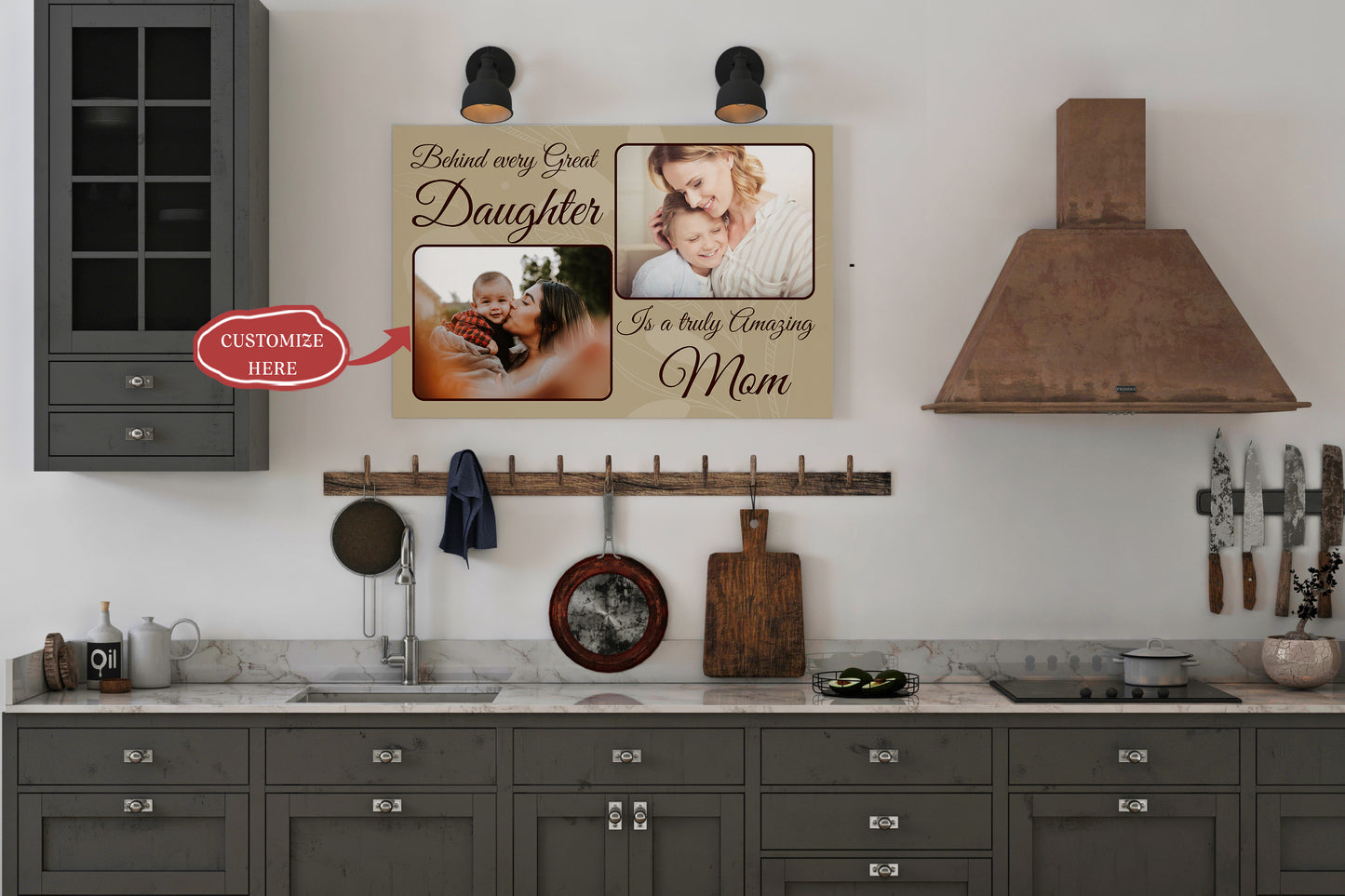 Personalized Canvas| Mother & Daughter - Custom Image Canvas for Mother| Gifts for Her, Mother, Mom T166