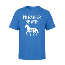 Load image into Gallery viewer, Unisex personalized horse shirt - Custom equestrian shirt - Horse lover gift - Horse riding, horse racing shirt