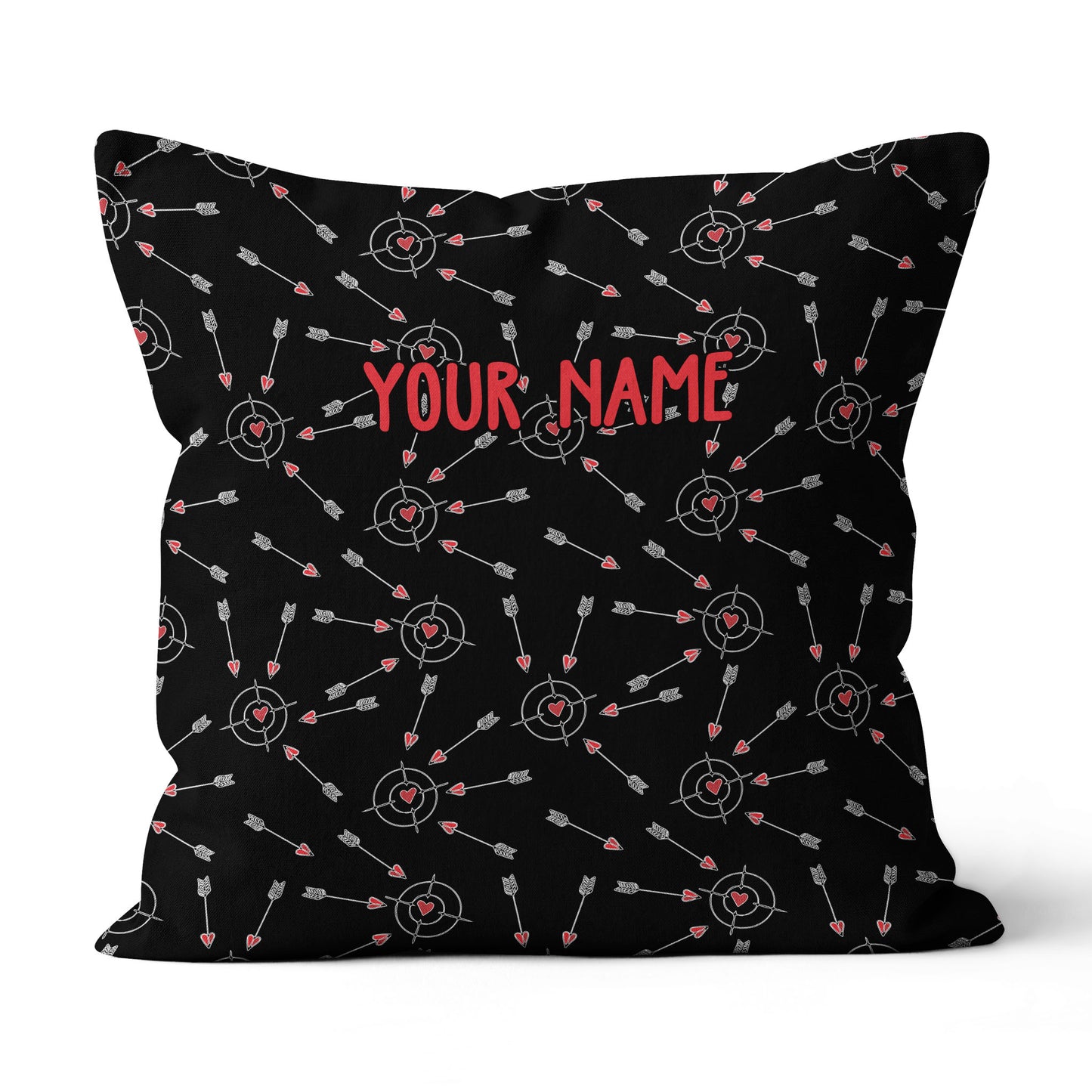 Customized Funny Archery With Hearts Throw Pillow, Valentine's Day Gifts TDM0801