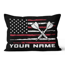Load image into Gallery viewer, Retro American Flag Darts Pillow Custom Patriotic Darts Player Gifts LDT1102