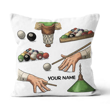 Load image into Gallery viewer, Personalized Funny Vintage Billiards Games Pillow Best Throw Pillows TDM0752