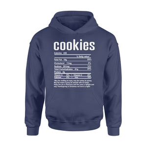 Cookies nutritional facts happy thanksgiving funny shirts - Standard Hoodie