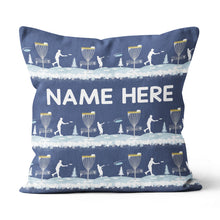 Load image into Gallery viewer, Disc Golf Winter Blue Custom Throw Pillow Personalized Disc Golf Gifts LDT1196