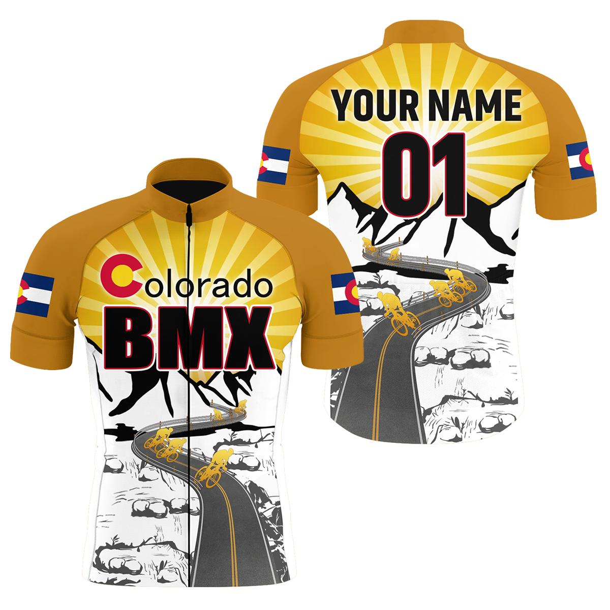 Custom Colorado Mens Womens BMX Cycling Jersey Cyclist Bicycle Motocross Race Biking Riders| NMS802