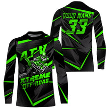 Load image into Gallery viewer, Custom ATV Motocross Jersey UPF30+ Green Quad Bike Shirt Adult Youth Off-road Racing NMS1344