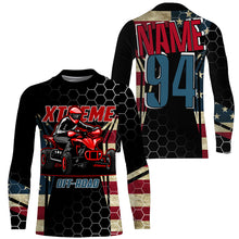 Load image into Gallery viewer, Custom ATV Motocross Jersey UPF30+ American Flag Quad Bike Shirt Adult Youth Xtreme Racing NMS1351